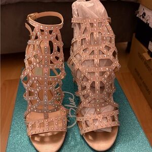 Betsey Johnson Rose GoldRhinestone Heels